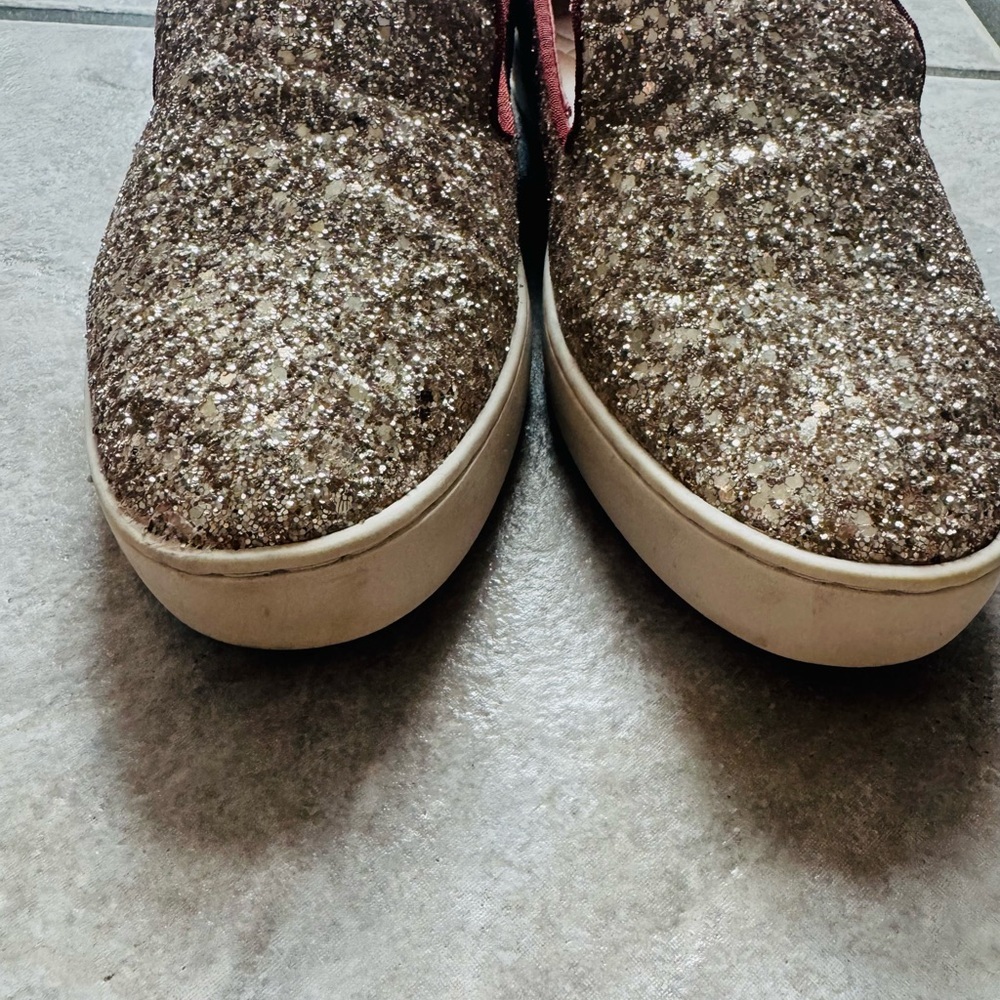 Birdies Ombre Glitter Slip-On Flats | Rose Gold/Silver | Size 8.5 - Picture 2 of 6